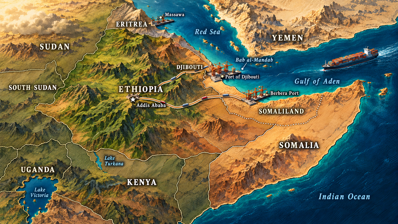 Landlocked Ethiopia Looks to Somaliland for Red Sea Access, Amid a Somali Counter-Offer and Long-Standing Reliance on Djibouti