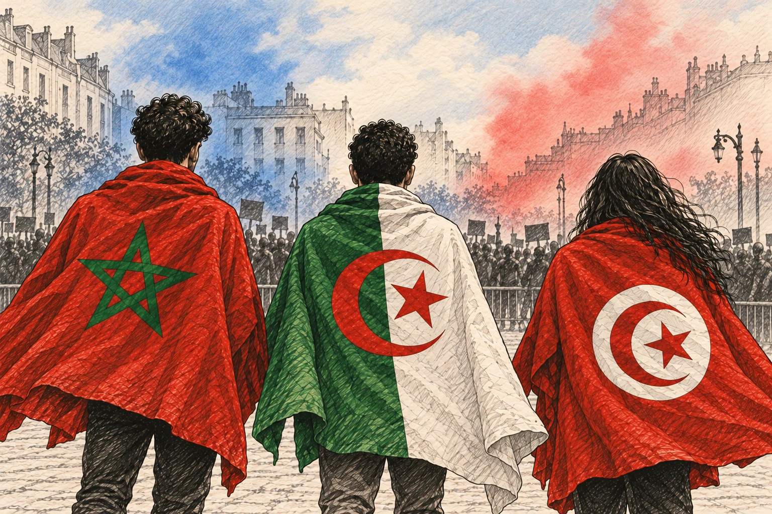 The Youth in Tunisia, Algeria and Morocco face similar economic hardship as French peers, and may be inspired by their protests